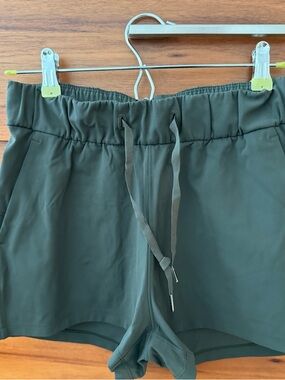 lululemon athletica Olive Green Drawstring Athletic Shorts